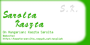 sarolta kaszta business card